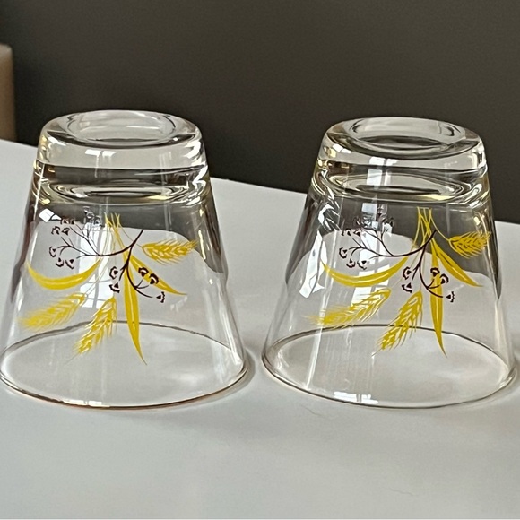 VTG Autumn Gold Homer Laughlin glasses for Century Service 1950s DOF set/2 - Picture 10 of 11